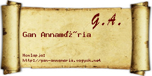 Gan Annamária névjegykártya